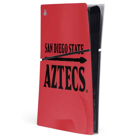 San Diego State University Logo Red PlayStation PS5 Skins